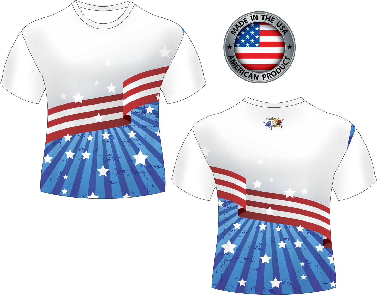 USA Line American Flag Sublimated Shirt