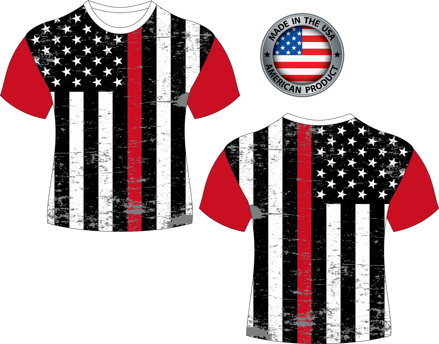 USA Fire American Flag Sublimated Shirt