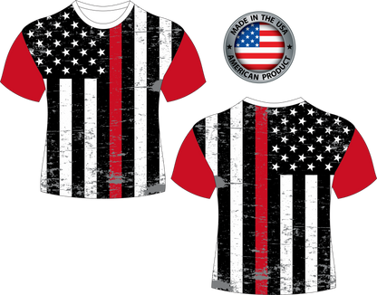 USA Fire American Flag Sublimated Shirt
