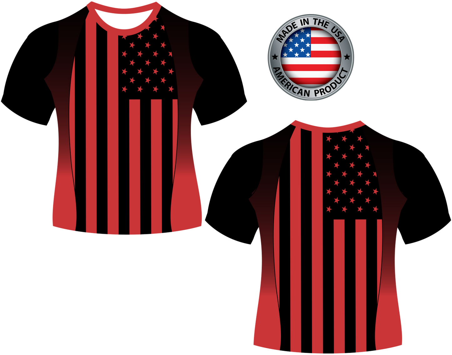 USA Red American Flag Sublimated Shirt