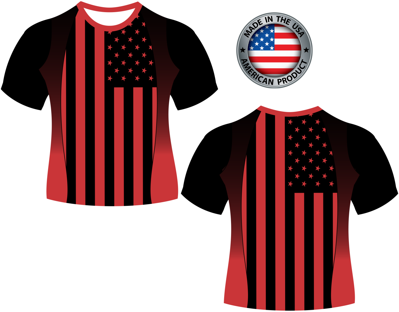 USA Red American Flag Sublimated Shirt