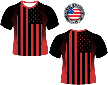 USA Red American Flag Sublimated Shirt
