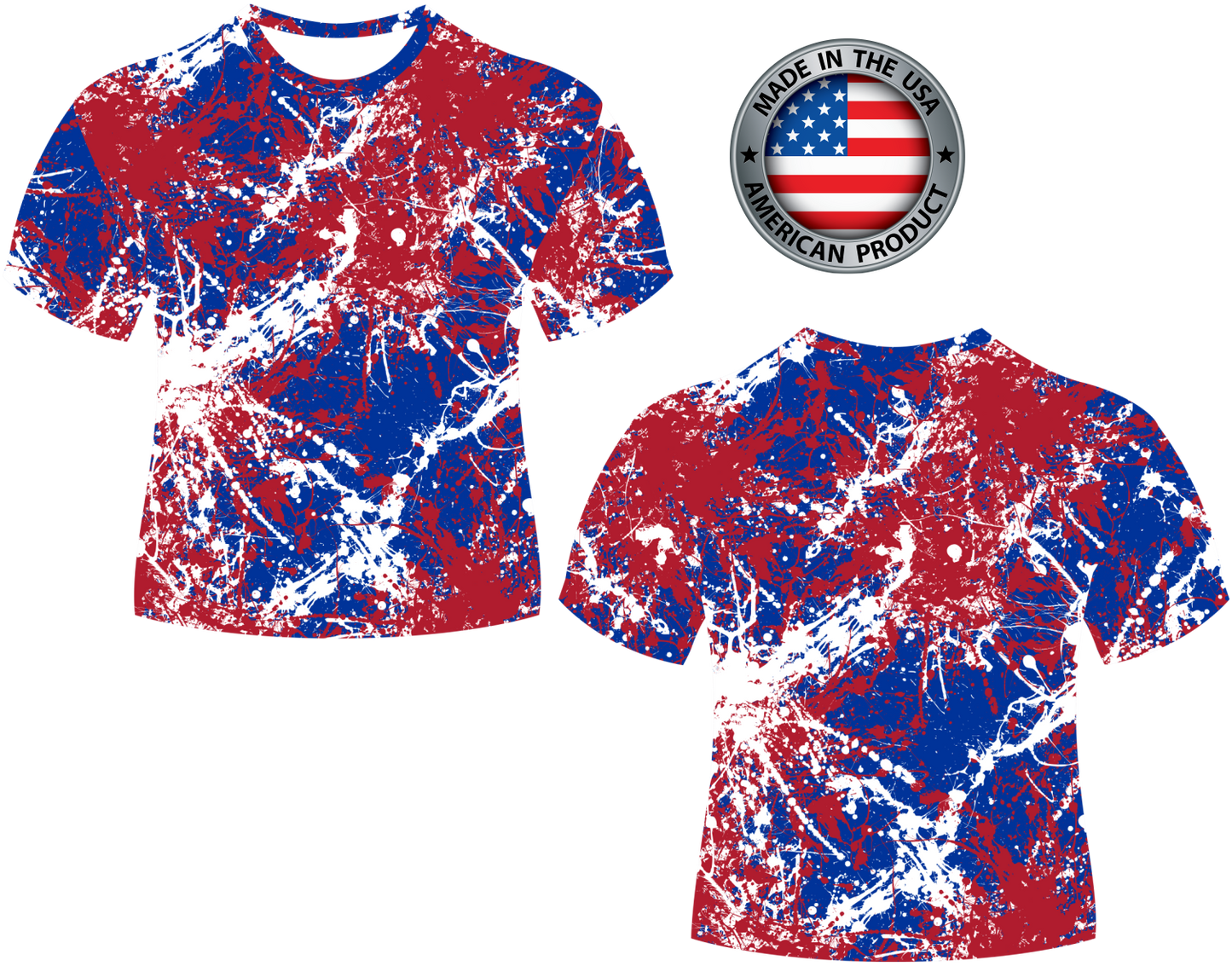 USA RWB Paint Splatter Sublimated Shirt
