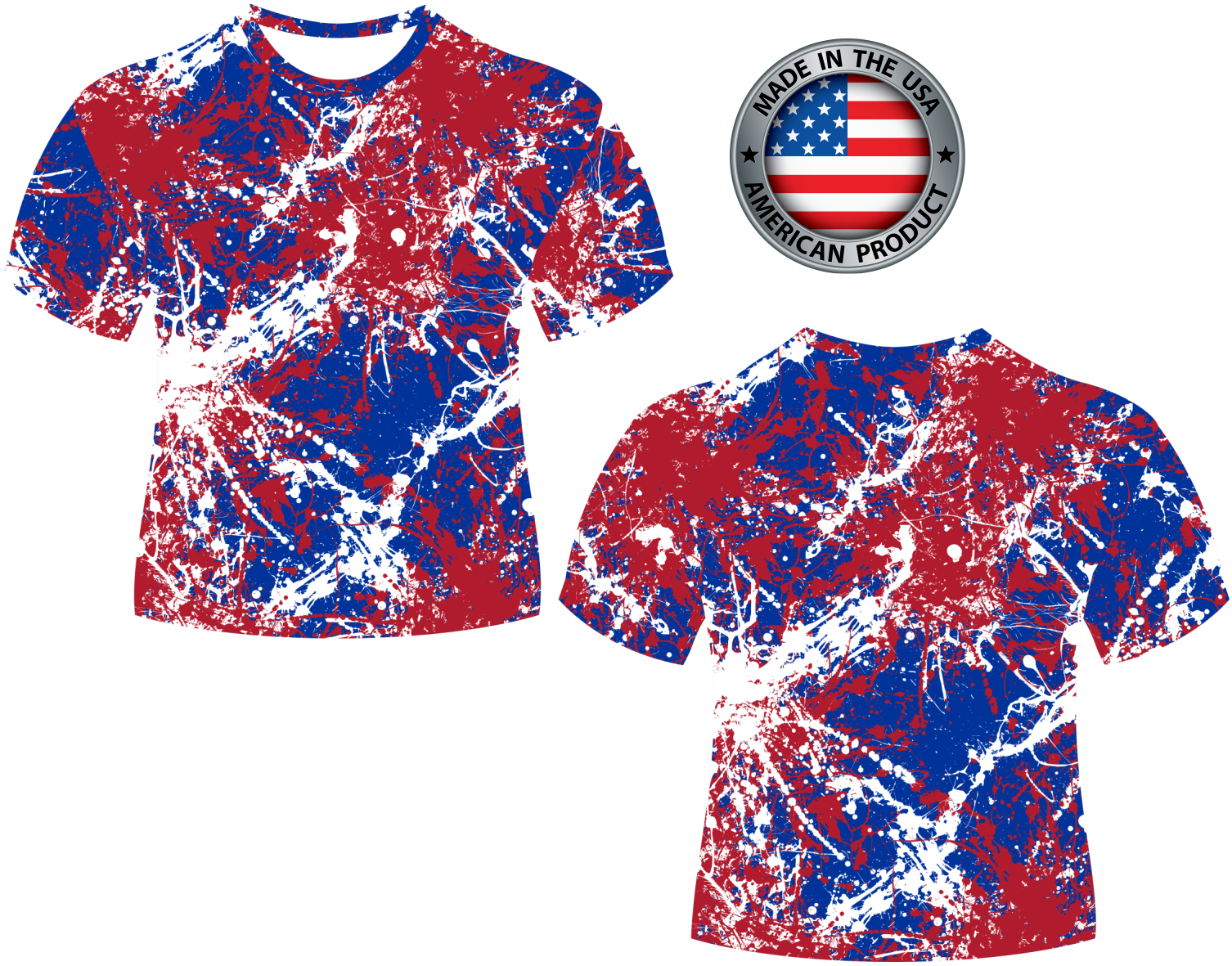 USA RWB Paint Splatter Sublimated Shirt
